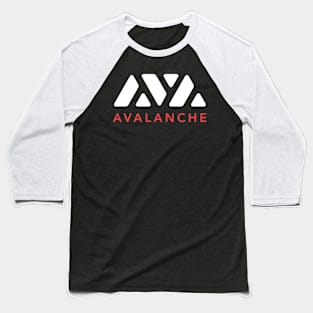 Avalanche Crypto Cryptocurrency AVAX coin token Baseball T-Shirt